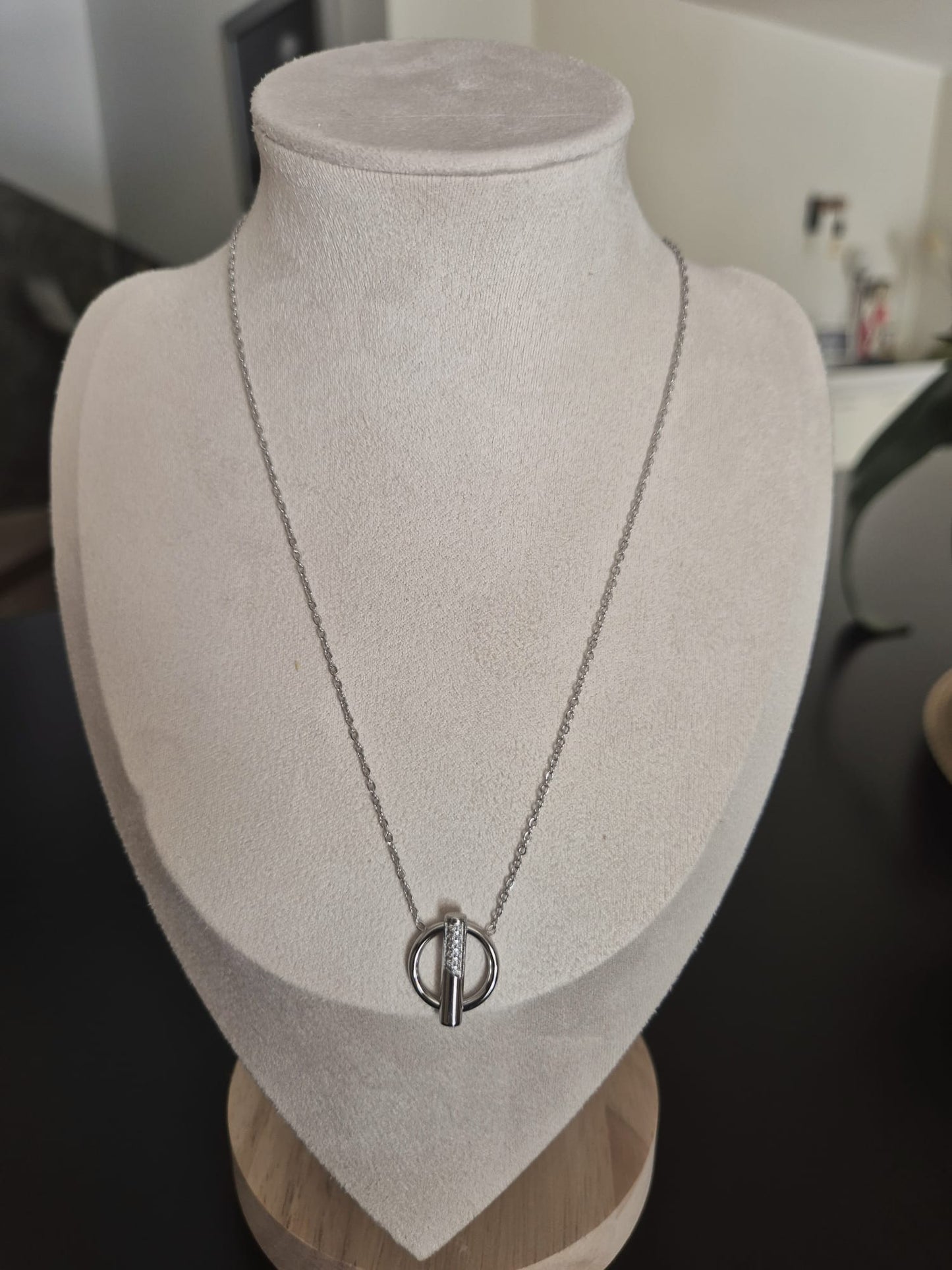 Collier Élea argenté - vue produit
