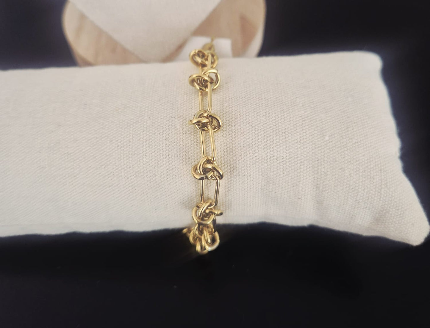 Photo réelle - Bracelet Maillons avec breloques fleurs