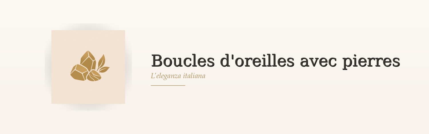 Boucles d'oreilles avec pierres naturelles