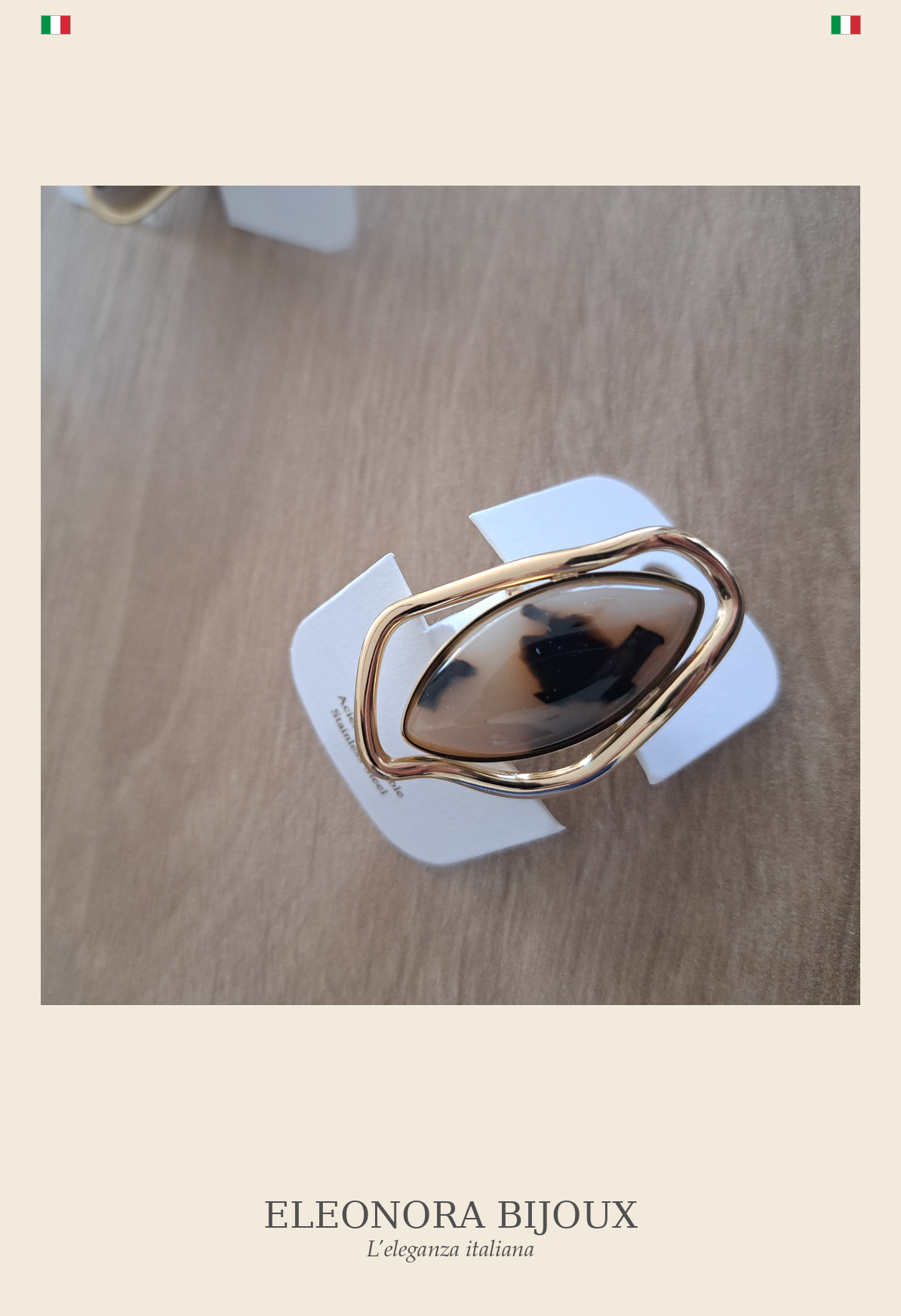 Bague dorée à motif Léopard Eleonora Bijoux