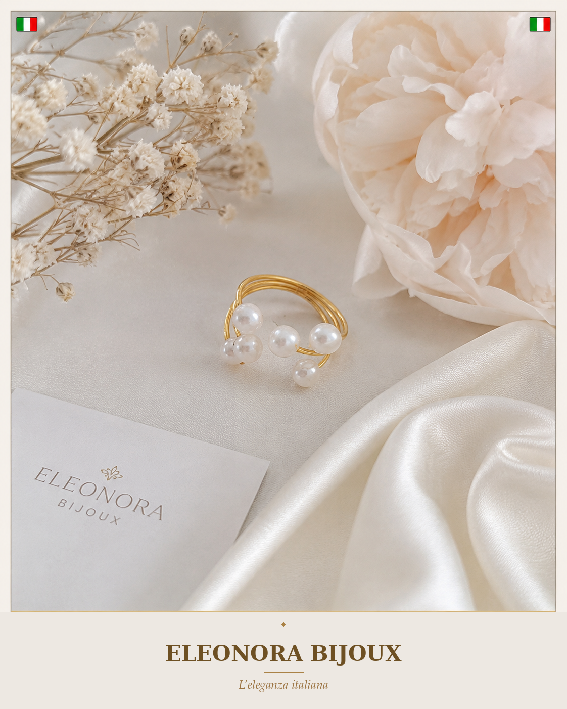Bague Perles délicates Eleonora Bijoux
