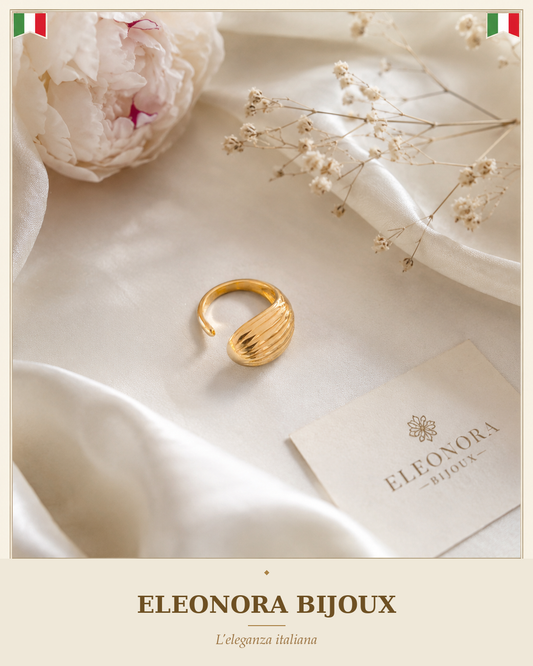 Bague ouverte effet texturé Eleonora Bijoux