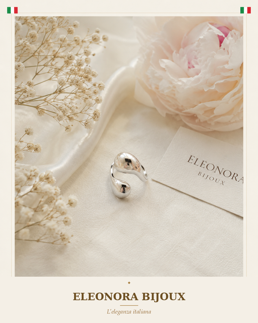 Bague ouverte argentée Eleonora Bijoux