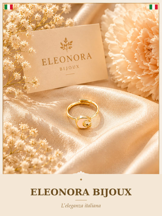 Bague Lune dorée Eleonora Bijoux