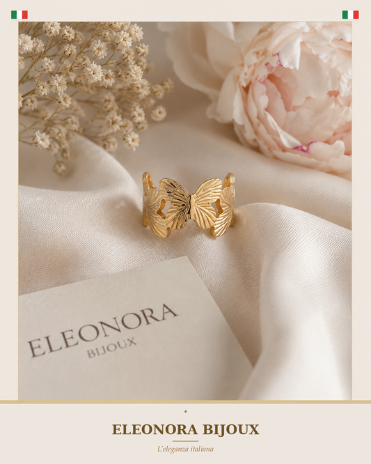 Bague Papillon dorée Eleonora Bijoux