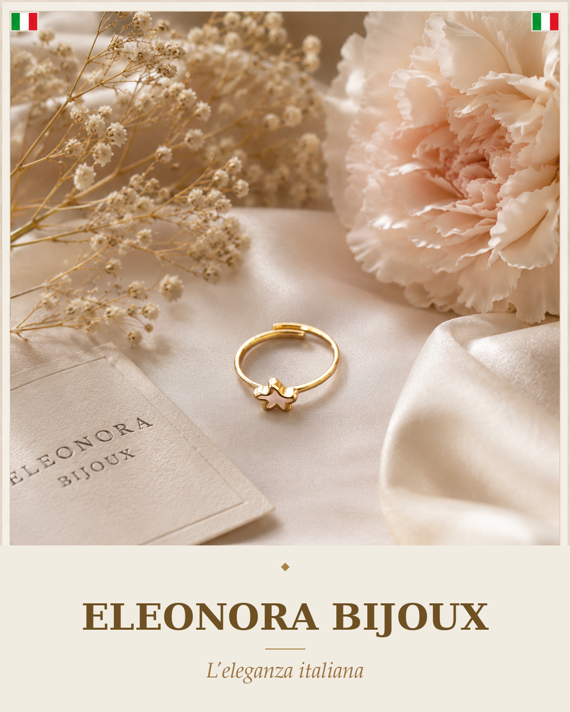 Bague Etoile dorée Eleonora Bijoux