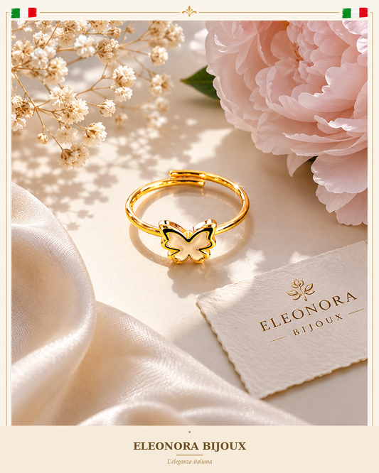 Bague Papillon dorée Eleonora Bijoux