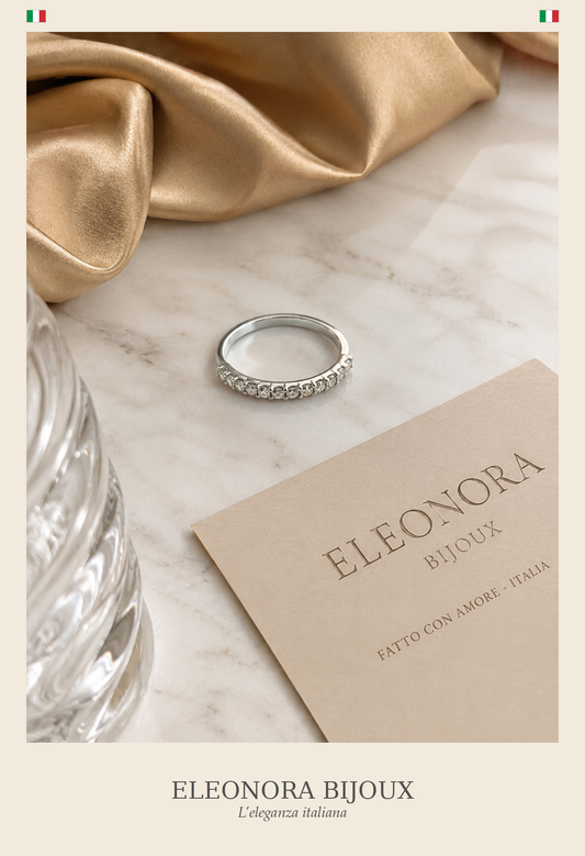 Bague Fine pavée argentée Eleonora Bijoux