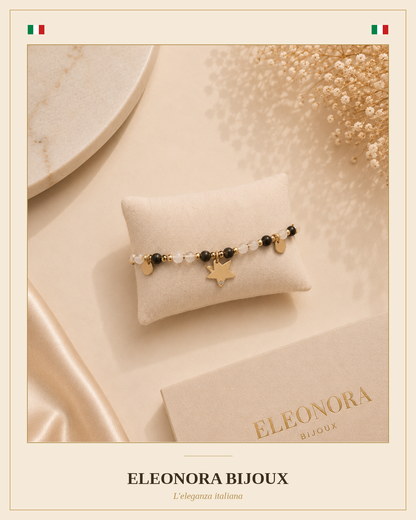 Bracelet Myra Onyx Cristal de Roche