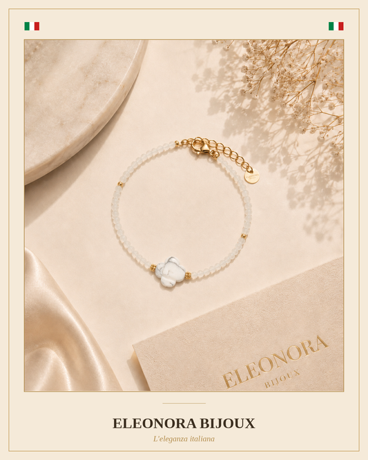 Bracelet Rosalia Howlite Cristal de roche