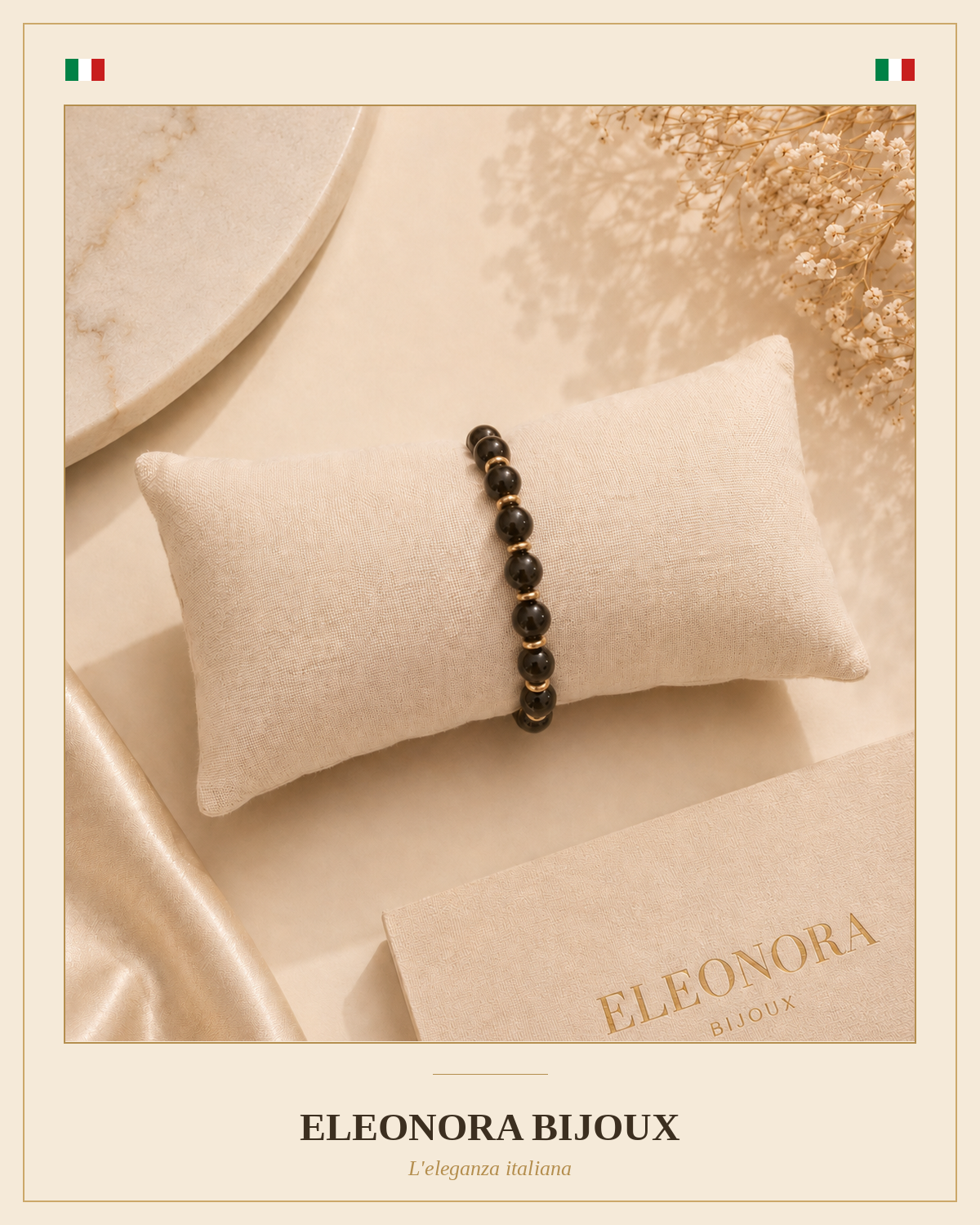 Bracelet Eira Onyx noir