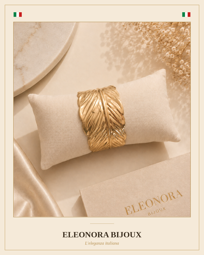 Bracelet Manchette feuilles