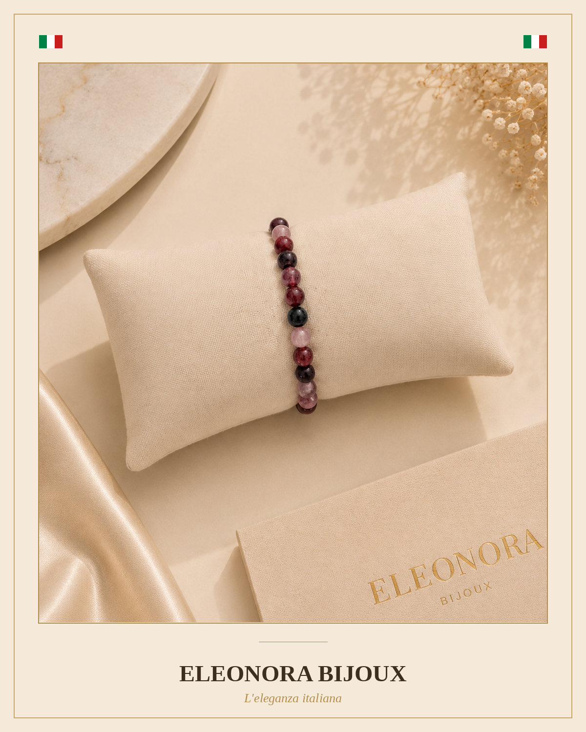Bracelet Aurelia Grenat Améthyste
