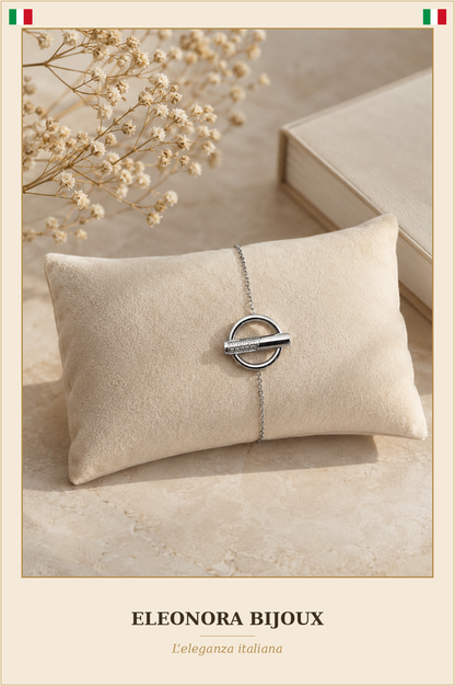 Bracelet Élea argenté en acier inoxydable - Eleonora Bijoux