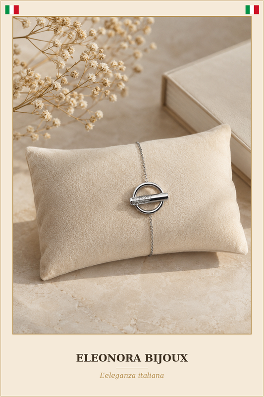 Bracelet Élea argenté en acier inoxydable - Eleonora Bijoux