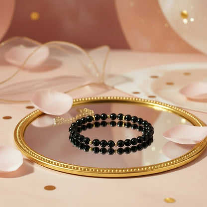 Bracelet Eira en Onyx noir