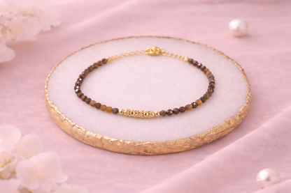 Bracelet Alea doré en Œil de tigre