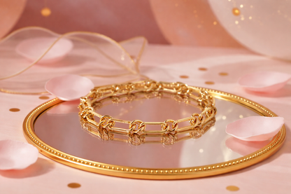 Bracelet Maillons doré en acier inoxydable