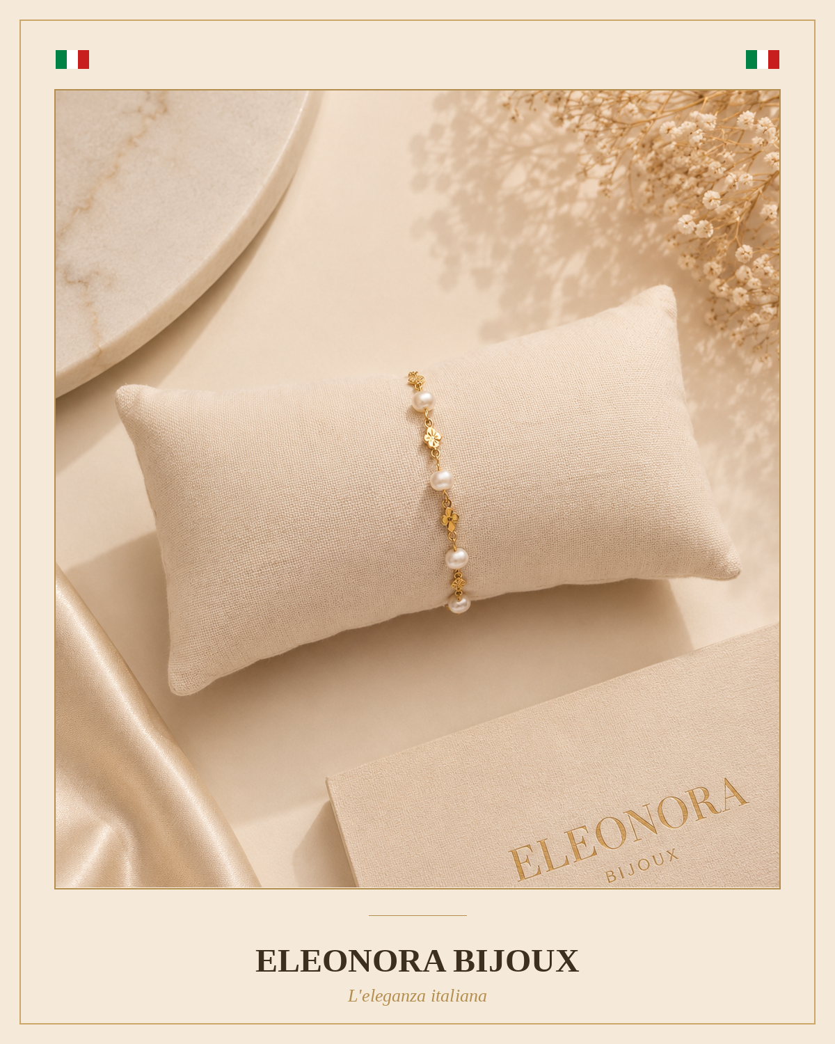 Bracelet Perles Doré