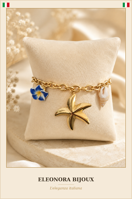 Bracelet Été doré étoile de mer - Eleonora Bijoux