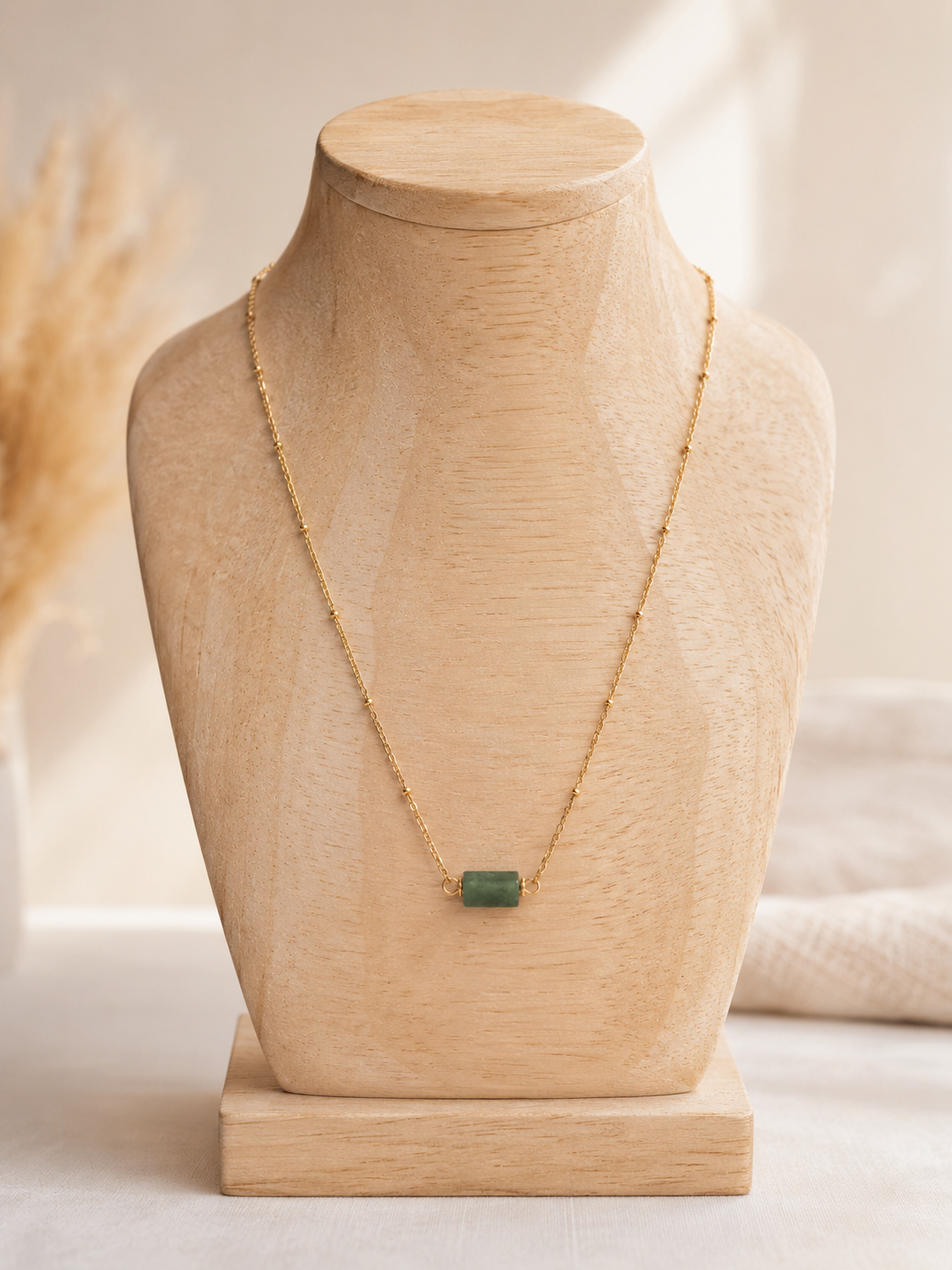 Collier Clea Aventurine Verte - photo studio