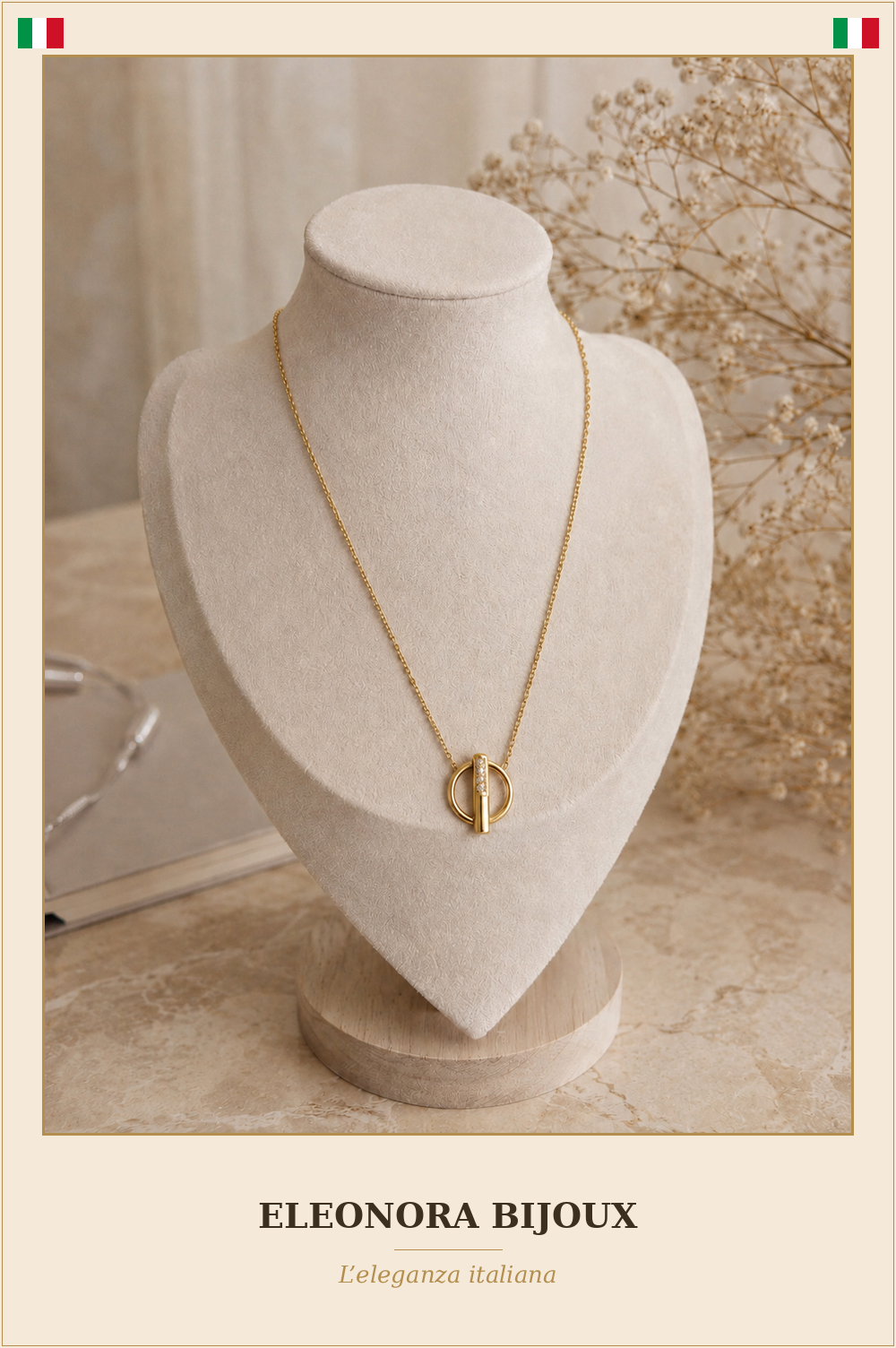 Collier Élea doré - Eleonora Bijoux