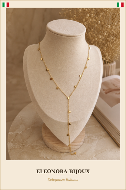 Collier Y Losanges doré - Eleonora Bijoux
