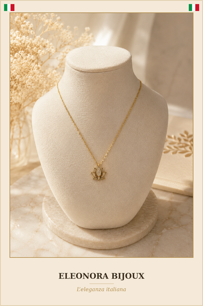 Collier Lotus doré - Eleonora Bijoux