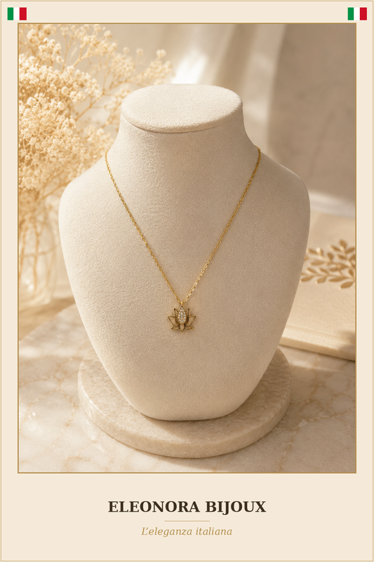 Collier Lotus doré - Eleonora Bijoux
