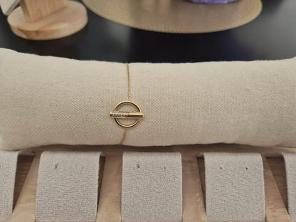 Bracelet Élea doré en acier inoxydable - vue produit