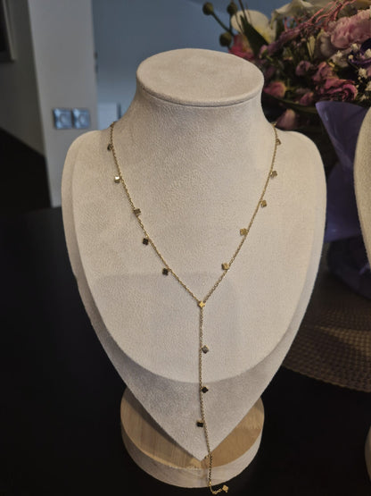 Collier Y Losanges doré - vue produit