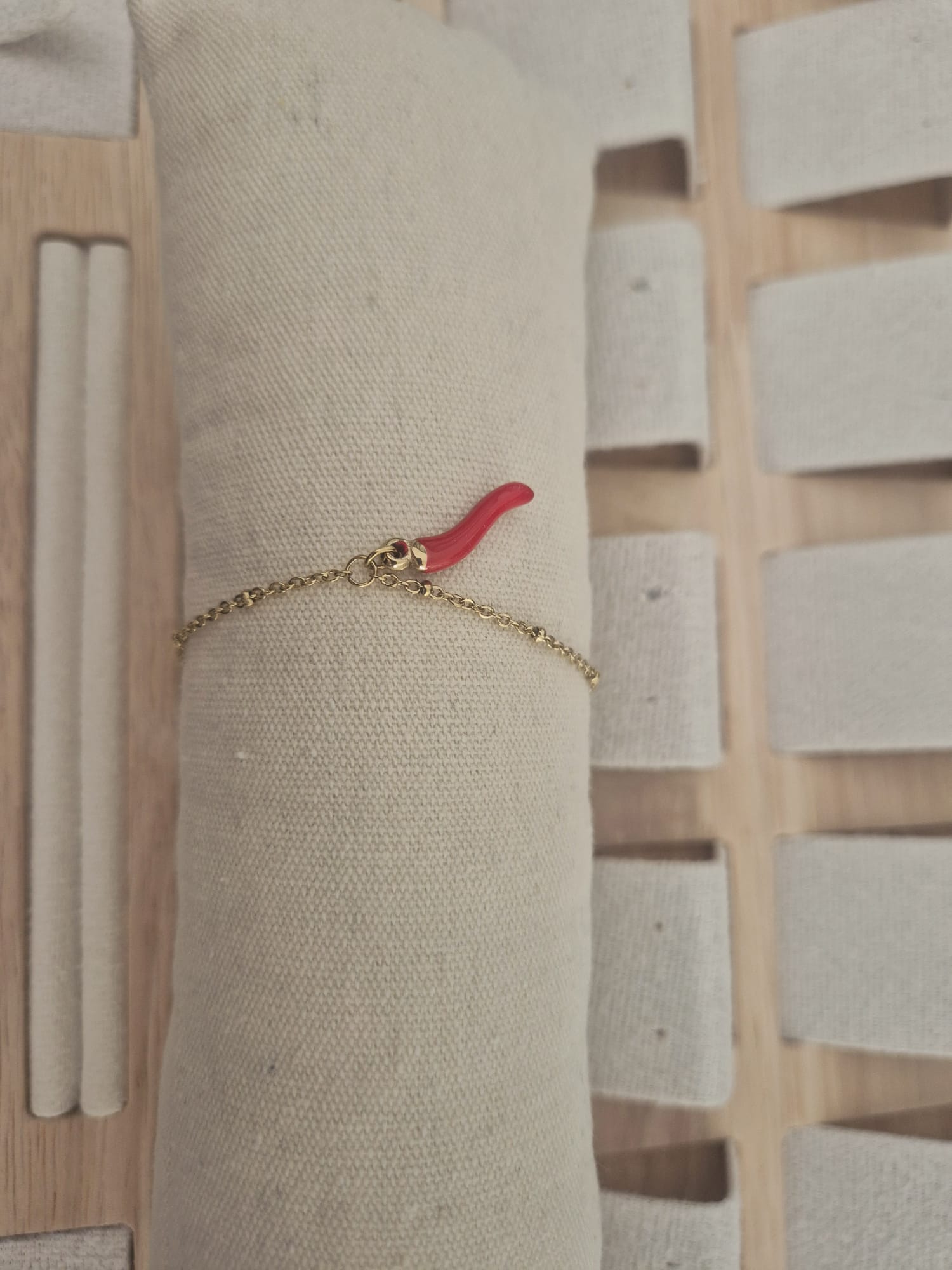 Bracelet Cornicello doré - vue produit