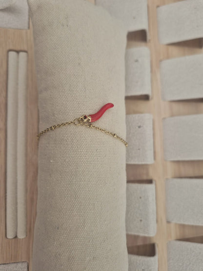 Bracelet Cornicello doré - vue produit