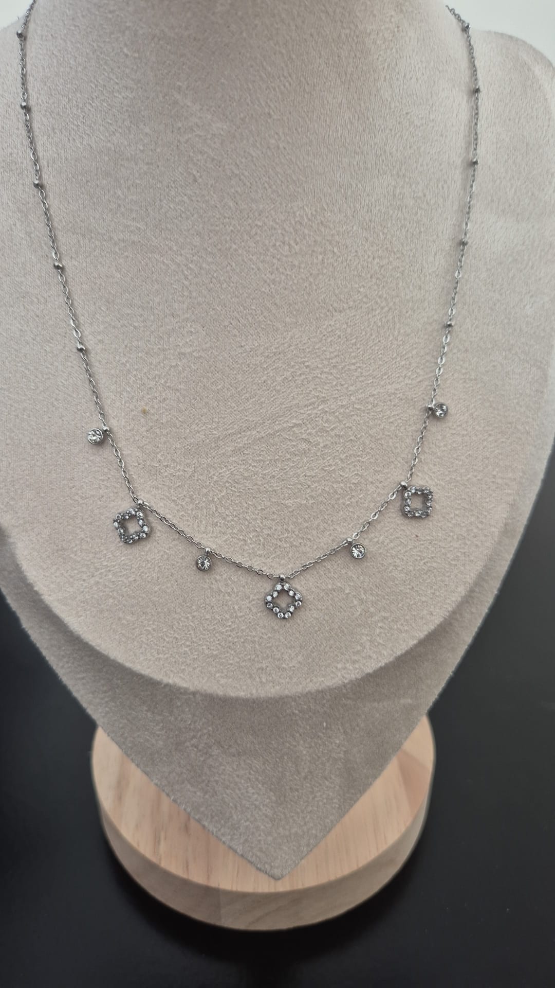 Collier Trèfles et Zircons - vue produit