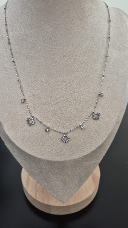 Collier Trèfles et Zircons - vue produit