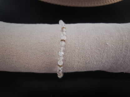Bracelet Maëlia doré en Cristal de Roche
