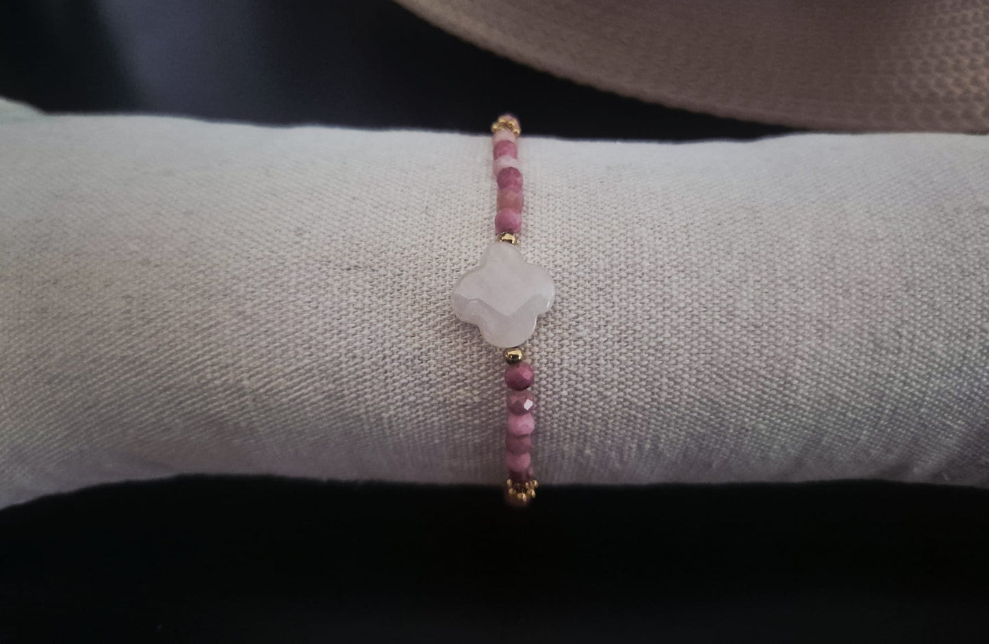 Bracelet Élina doré en Rhodonite