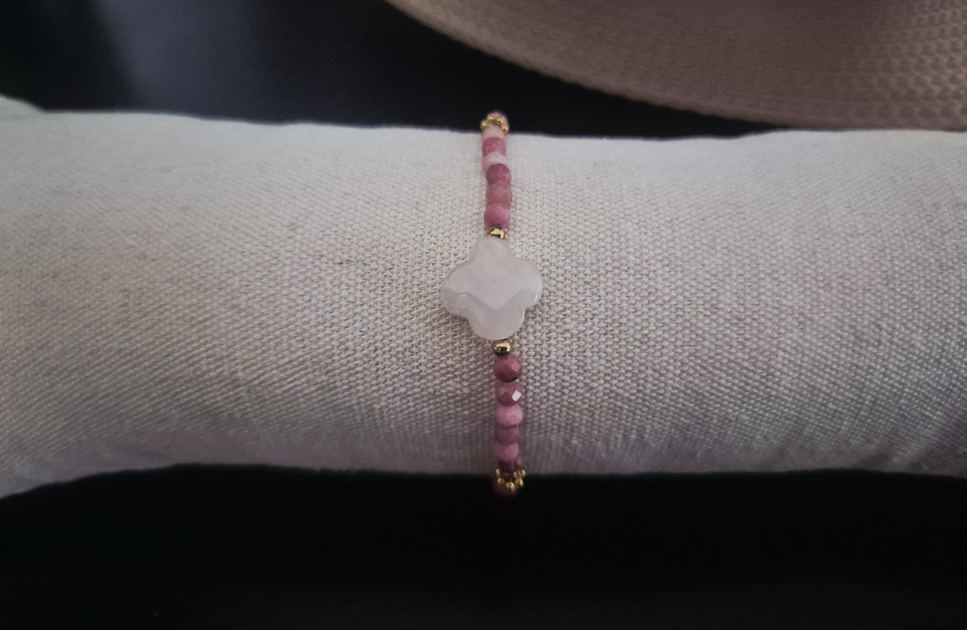 Bracelet Élina doré en Rhodonite