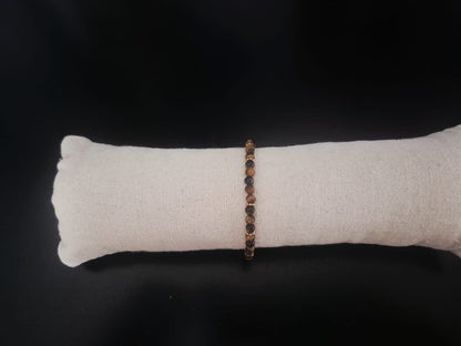 Bracelet Alea doré en Œil de Tigre