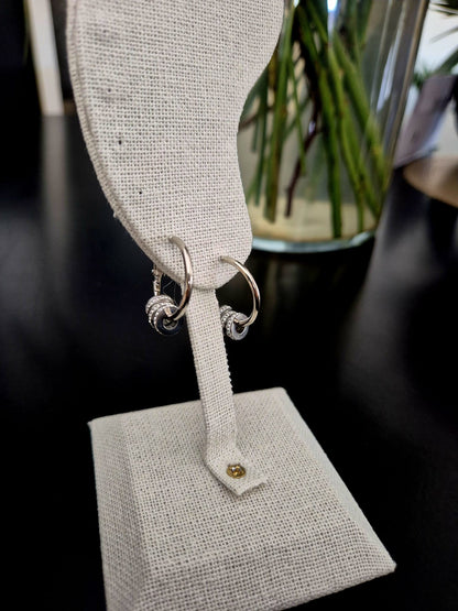Boucles d'oreilles créoles argentées