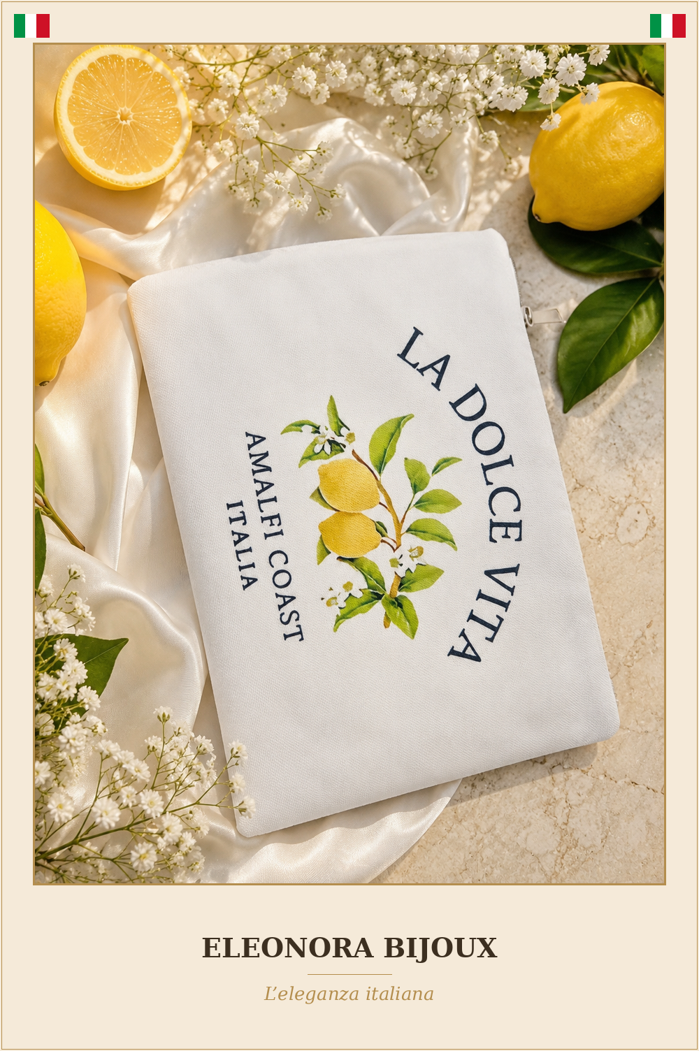 Pochette La Dolce Vita Amalfi Coast Citrons - Eleonora Bijoux
