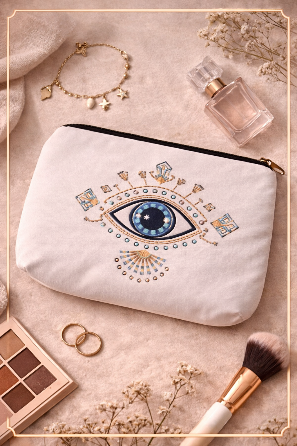 Pochette Œil Bohème Chic blanche