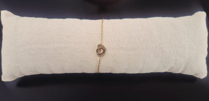 Bracelet Cœur Doré en Acier Inoxydable