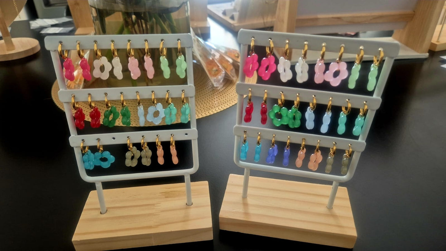 Boucles d'oreilles Mosaïque Fleurs - Collection Été